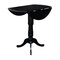 International Concepts Round 42 in Round Dual Drop Leaf Pedestal Table, 41.5 inH, Black, 42 W, 42 L, 41.5 in H, Wood K46-42DPT-6B-2 - alternate 6